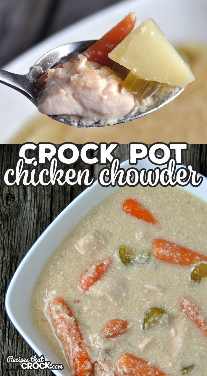 This Crock Pot Chicken Chowder is so delicious! It is perfect to warm you up on a cool day or to provide a great bowl of comfort any day of the year!