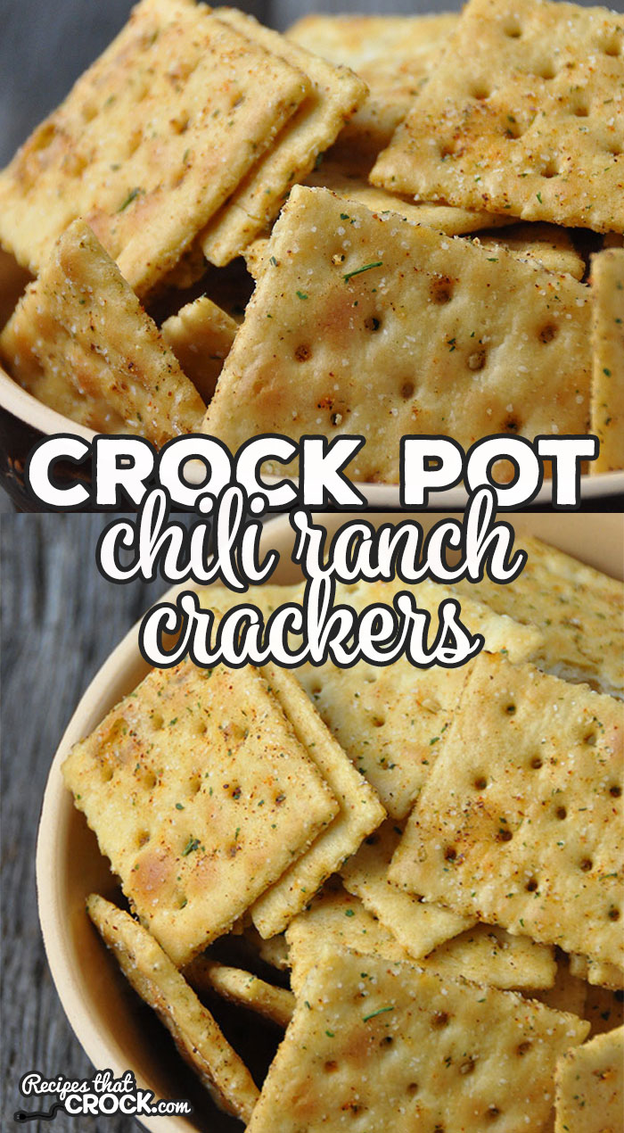 These Crock Pot Chili Ranch Crackers are the perfect compliment to a nice bowl of chili or all on their own! Savory and delicious!ย You're gonna love them!