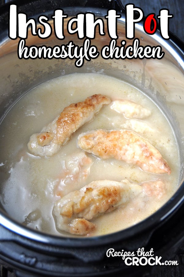 This Homestyle Instant Pot Chicken recipe is a quick and easy way to have delicious comfort food on your table, even on a weeknight!