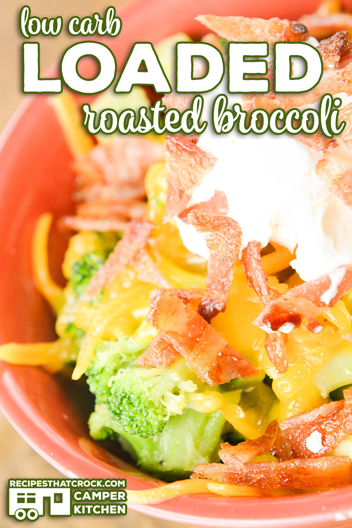 Are you looking for a great low carb side dish recipe? Our Low Carb Loaded Roasted Broccoli is the perfect side dish for family dinner for those on low carb or keto diets (and those who aren't). We love to pair this side with grilled steak or bbq chicken.