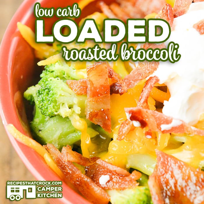 Are you looking for a great low carb side dish recipe? Our Low Carb Loaded Roasted Broccoli is the perfect side dish for family dinner for those on low carb or keto diets (and those who aren't). We love to pair this side with grilled steak or bbq chicken.