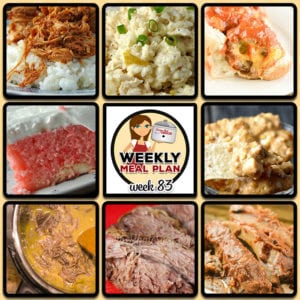 This week's weekly menu features Slow Cooker Sloppy Joe Chicken, Crock Pot Chicken Chile Rice Casserole, Crock Pot Chicken Taco Soup, Creamy Mississippi Instant Pot Roast, Cheesy Stuffed Sloppy Joe Meatballs, Low Carb Crock Pot BBQ Cola Ribs, Crock Pot Easy Pork Roast, Crock Pot Strawberry Cream Cake, Crock Pot Cheesy Beefy Bean Dip and Slow Cooker Southwest Breakfast Casserole.