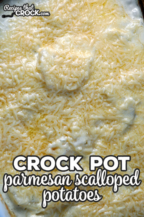 Thisย Crock Pot Parmesan Scalloped Potatoes recipe takes your normal scalloped potatoes to the next level with some yummy Parmesan!