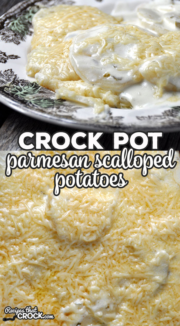 This Crock Pot Parmesan Scalloped Potatoes recipe takes your normal scalloped potatoes to the next level with some yummy Parmesan!