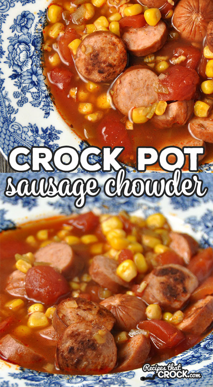 This Crock Pot Sausage Chowder is not only a delicious way to warm up, but it is also a super easy recipe to boot! Win! Win!