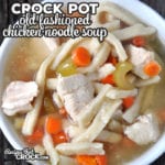 Do I have a treat for you today! This Old Fashioned Crock Pot Chicken Noodle Soup takes a little bit of prep work, but gives you a whole lot of delicious soup!