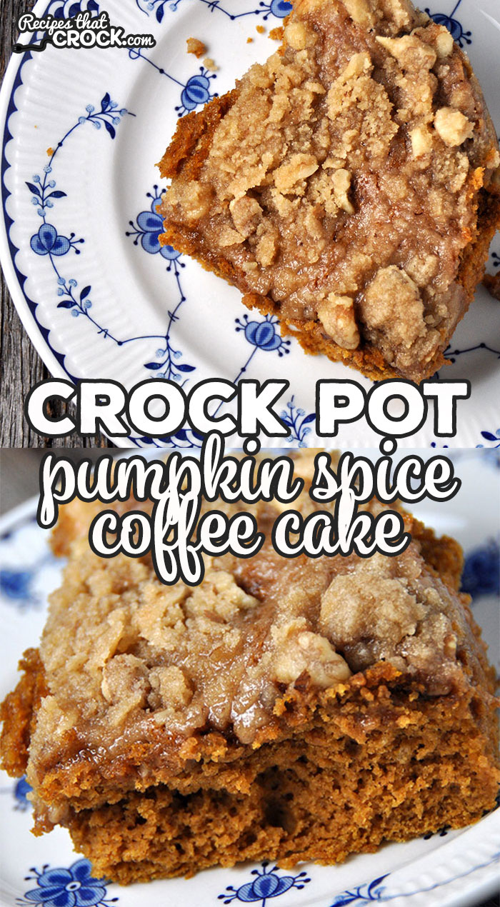 If you love pumpkin spice, then you definitely do not want to miss this Crock Pot Pumpkin Spice Coffee Cake! Simple and delicious!ย