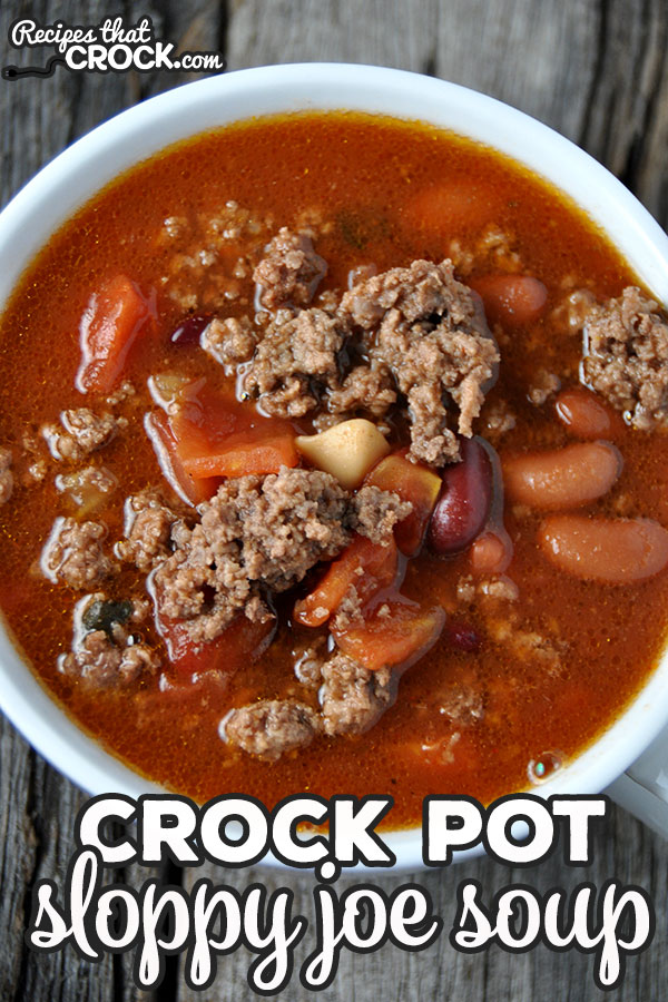I love this Crock Pot Sloppy Joe Soup recipe! It is not only different from anything I've had before, it is easy to make and so hearty and delicious!