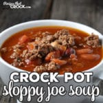I love this Crock Pot Sloppy Joe Soup recipe! It is not only different from anything I've had before, it is easy to make and so hearty and delicious!