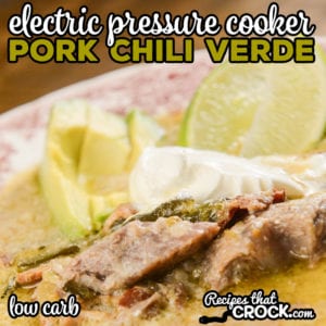 Our Electric Pressure Cooker Pork Chili Verde Soup is one of our favorite Ninja Foodi Recipes! We love whipping this low carb recipe up in a matter of minutes. The pork is always so flavorful and tender. We are always asked for the recipe!