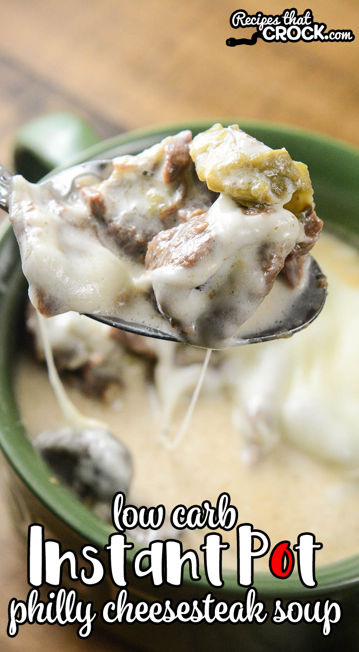 This Electric Pressure Cooker Philly Cheesesteak Soup is a super easy keto friendly low carb soup recipe that everyone loves! This recipe will work in your Instant Pot, Ninja Foodi or Crock Pot Express 6-6.5 quart pressure cookers.