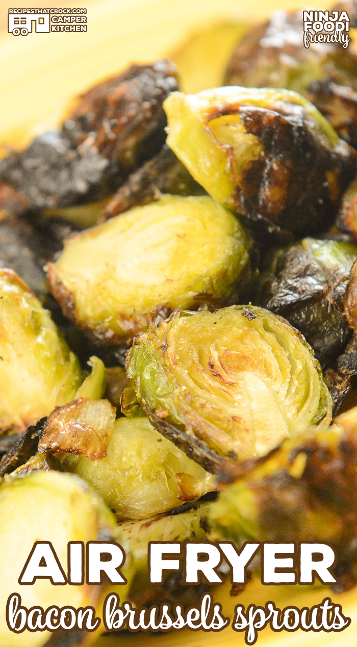 Are you looking for a delicious side dish recipe? Our Air Fryer Bacon Brussels Sprouts is our favorite low carb salty snack or side to make in our Ninja Foodi!