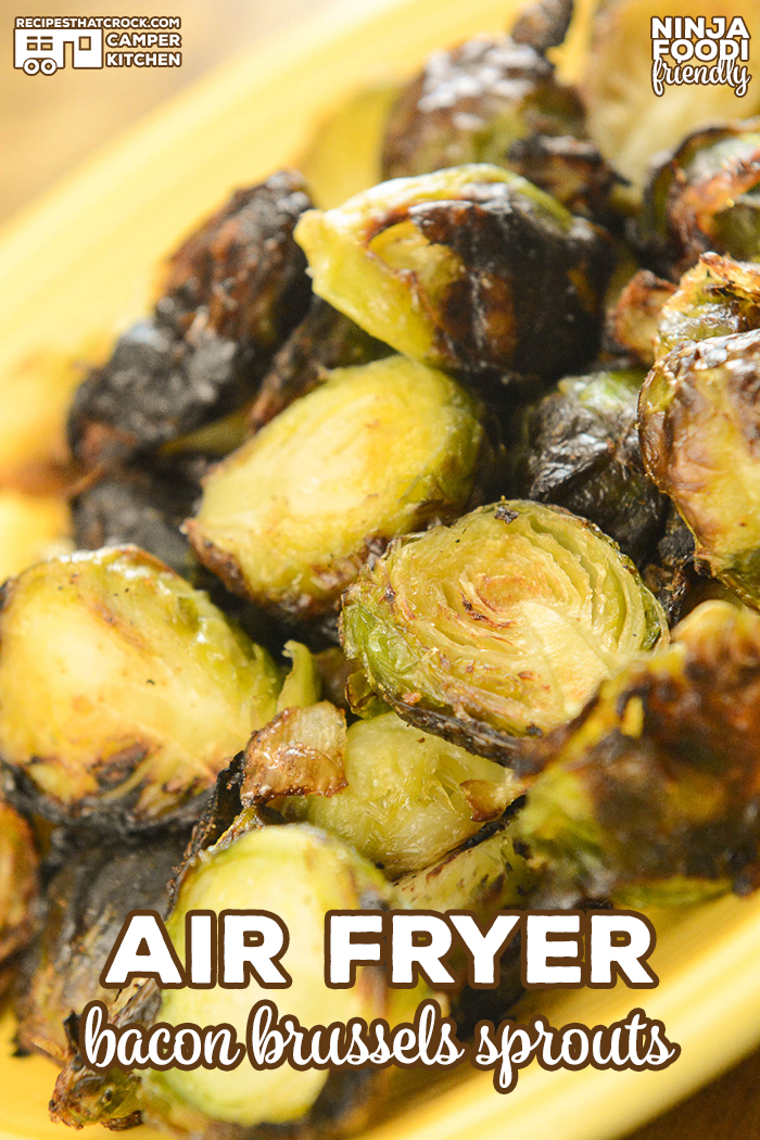 Are you looking for a delicious side dish recipe? Our Air Fryer Bacon Brussels Sprouts is our favorite low carb salty snack or side to make in our Ninja Foodi!
