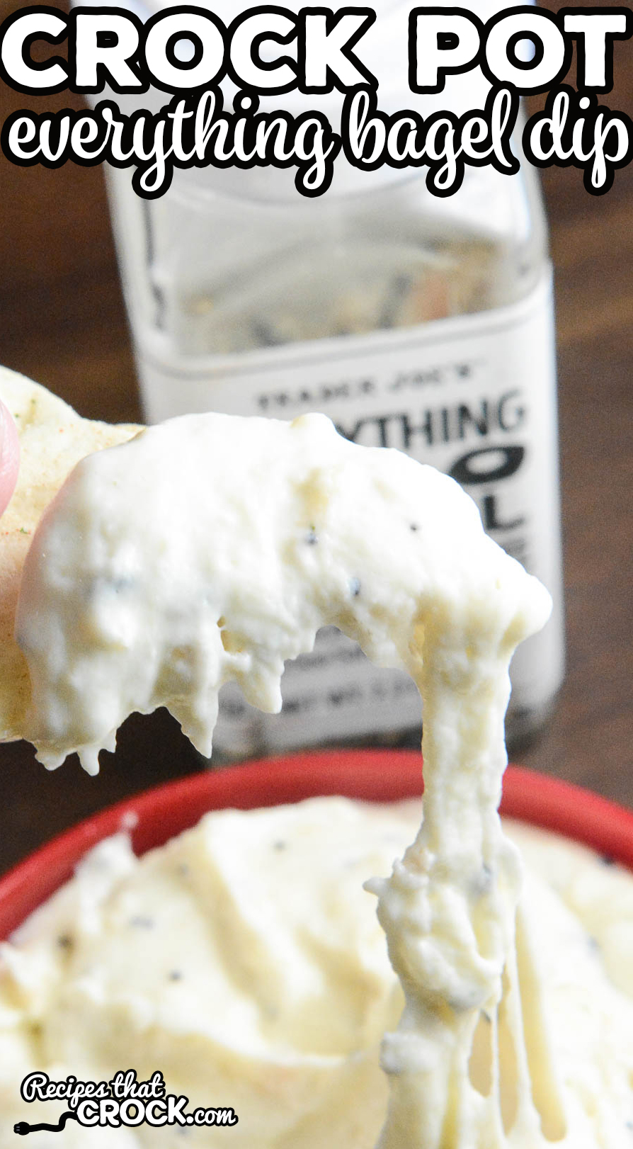 Are you looking for a new cheesy dip? Our Crock Pot Everything Bagel Dip is the perfect party dip! Serve up with some bagel chips, corn chips, or other dippers! Low carb folks can enjoy this low carb party dip with pork rinds or veggies.