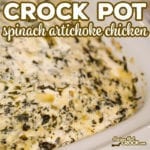 Are you looking for a delicious low carb chicken recipe? Our Crock Pot Spinach Artichoke Chicken so easy to throw together and so good!