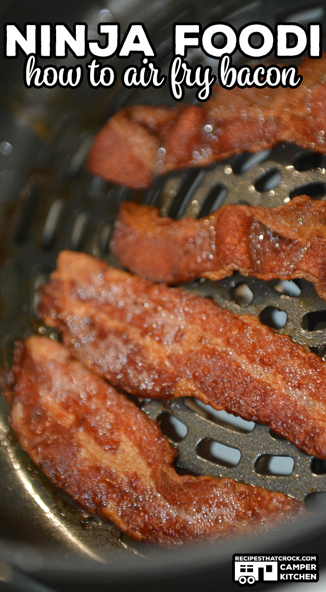 Are you wondering how to air fry bacon in the Ninja Foodi? Air Frying Bacon in the Ninja Foodi is one of our favorite ways to make bacon for breakfast or recipes.