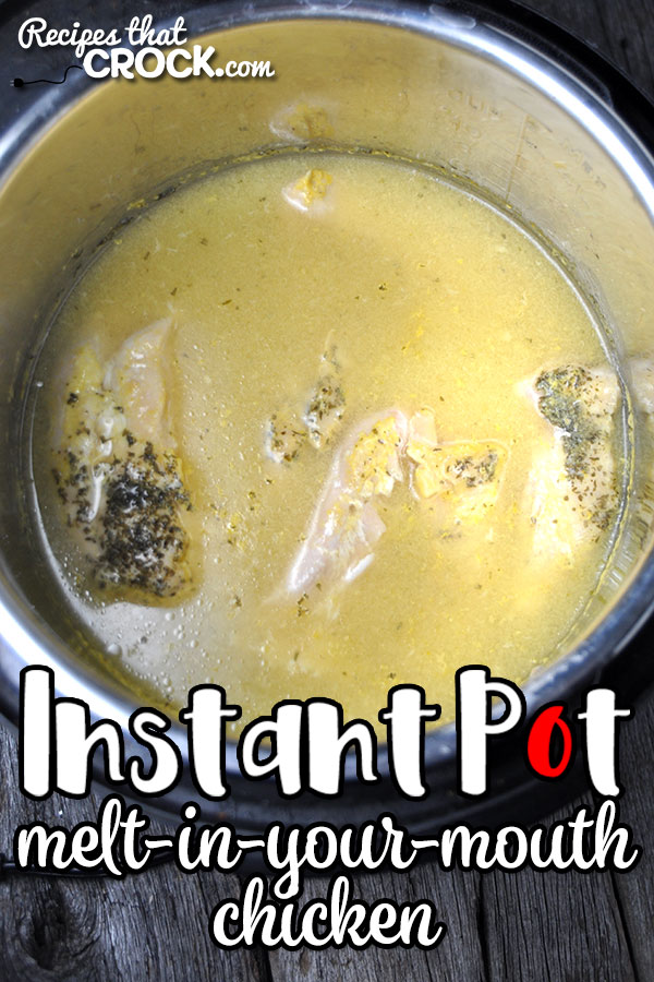 I fell in love with our Crock Pot Melt-In-Your-Mouth Chicken immediately and couldn't resist converting that utterly delectable recipe into this Instant Pot Melt-In-Your Mouth Chicken recipe. Yum...even faster!