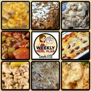 This week's weekly menu features Instant Pot Salisbury Steak, Crock Pot Creamy Mississippi Beefy Mac, Crock Pot Hamburger Soup, Crock Pot Cheesy Chicken Cabbage Casserole (Low Carb), Crock Pot Ham and Cheese, Crock Pot Meatball Sub Casserole, Easy Instant Pot Roast, Crock Pot Pecan Pie Cake, Easy Crock Pot Cinnamon Cider and Crock Pot Blueberry French Toast.