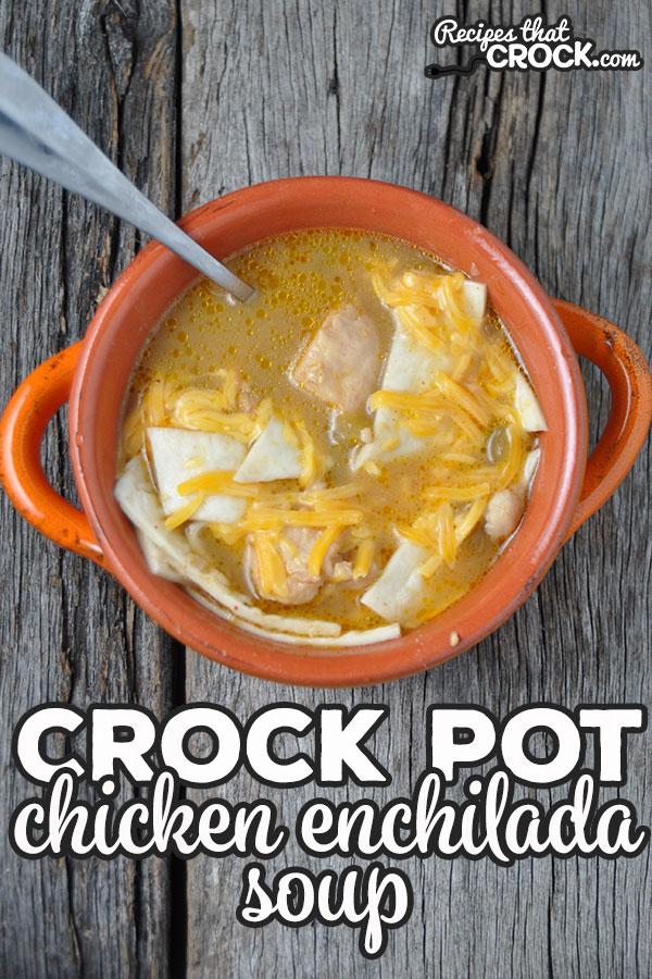 Switch up your next Family Fiesta with this delicious Crock Pot Chicken Enchilada Soup! It is super yummy and can be dressed up any way you like!
