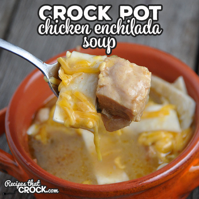 Switch up your next Family Fiesta with this delicious Crock Pot Chicken Enchilada Soup! It is super yummy and can be dressed up any way you like!