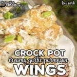 Are you looking for a super easy way to make chicken wings in your slow cooker? Ourย Crock Pot Creamy Garlic Parmesan Wings are super easy to throw together AND low carb!