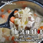 This Electric Pressure Cooker Old Fashioned Chicken Noodle Soup recipe takes an all-day recipe and turns it into a quick and easy recipe! You'll love it!