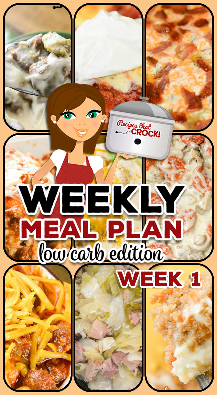 Are you looking for good low carb crock pot recipes? This week's Low Carb Crock Pot Menu includesย Crock Pot Chili Dog Casserole, Crock Pot Ham and Cabbage,ย Electric Pressure Cooker Philly Cheesesteak Soup,ย Crock Pot Fiesta Lime Chicken, Crock Pot Pizza and more!