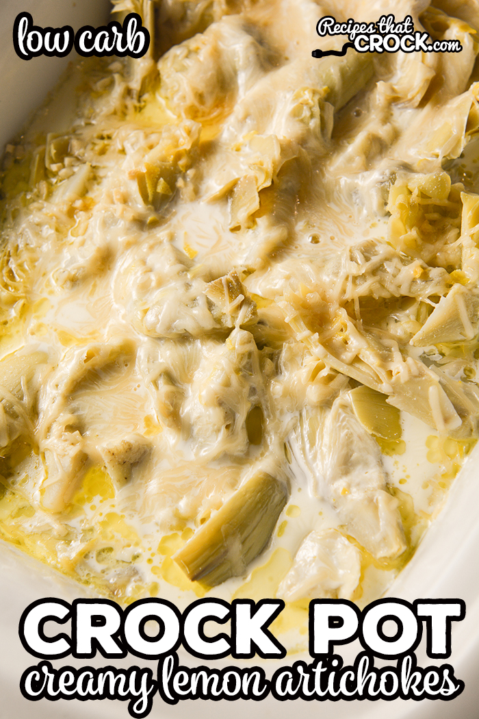 Our Crock Pot Creamy Lemon Artichokes are a flavorful easy low carb side dish that everyone loves! Artichokes cooked to a lemon garlic butter are made perfect with cream and Parmesan. So simple, yet so good!