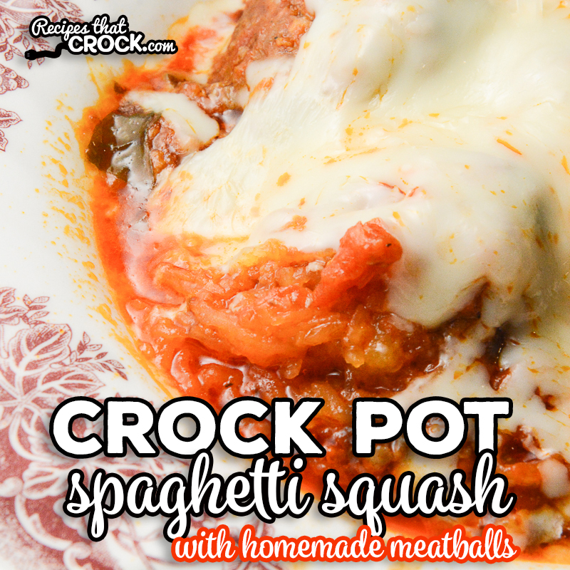 We love using our slow cooker to make Crock Pot Spaghetti Squash and Meatballs all in one pot! Our low carb homemade meatballs make this dish a go-to low carb crock pot meal for our family.
