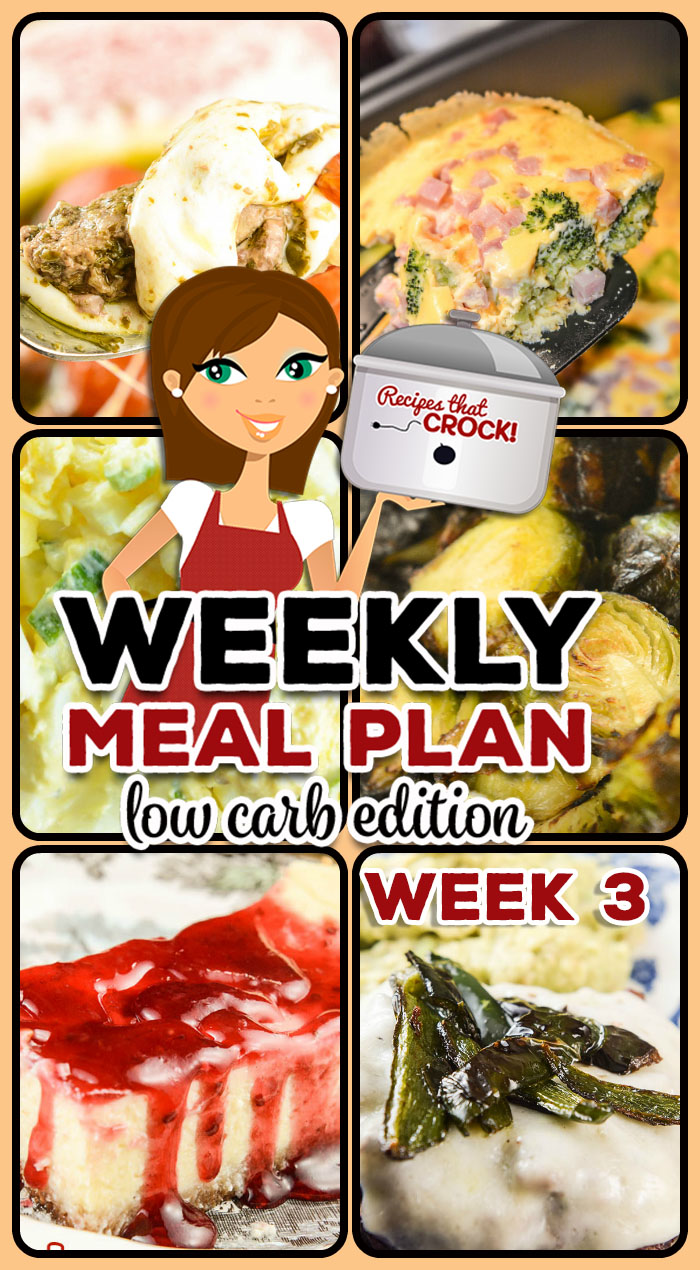 Are you looking for good low carb crock pot recipes? This week's Low Carb Crock Pot Menu includesย Crock Pot Egg Salad, Air Fryer Bacon,ย Crock Pot Mozzarella Steak, Crock Pot Tomato Soupย and more!