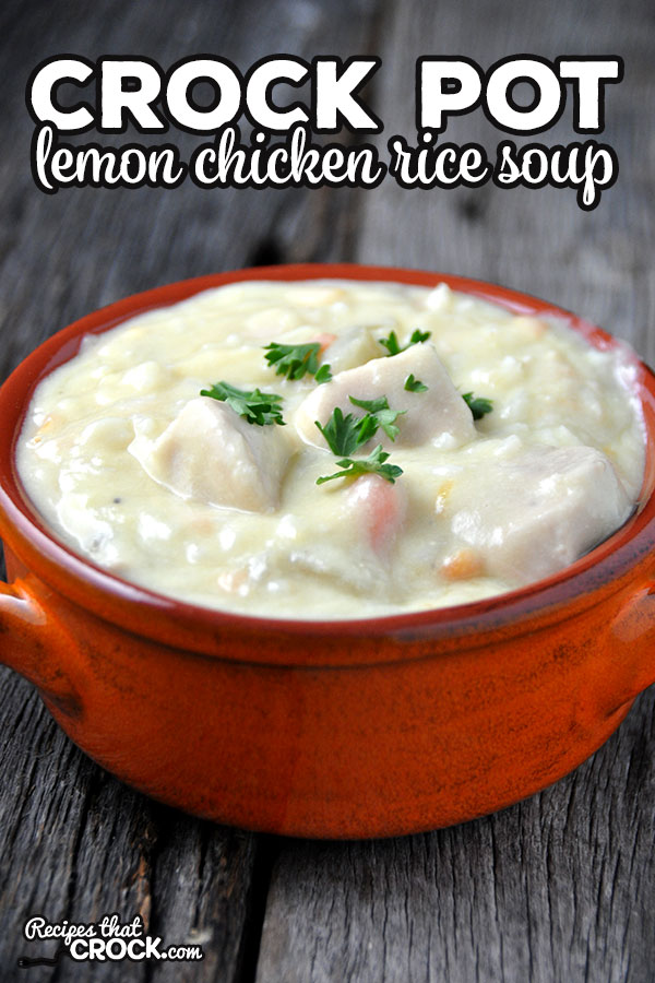 This Crock Pot Lemon Chicken Rice Soup recipe is a delicious twist on chicken soup. It is easy to make and has tender chicken with plenty of flavor! 