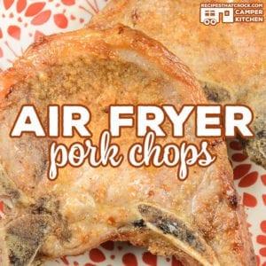 Our Air Fryer Pork Chops are incredibly easy to make and produce perfectly tender pork chops every time. This recipe works great in traditional air fryers and using the Air Crisp feature of the Ninja Foodi. Low Carb too!
