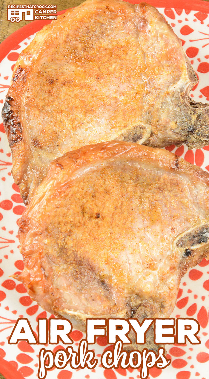 Our Air Fryer Pork Chops are incredibly easy to make and produce perfectly tender pork chops every time. This recipe works great in traditional air fryers and using the Air Crisp feature of the Ninja Foodi. Low Carb too!