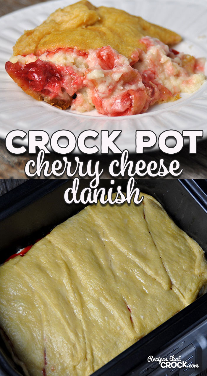 This Crock Pot Cherry Cheese Danish is simple and delicious! You can have the taste of a bakery pastry without leaving your house!
