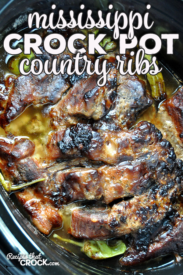 If you love a good recipe that is easy, delicious and fall-apart tender, then you are going to love this Crock Pot Country Ribs {Mississippi Style} recipe! 