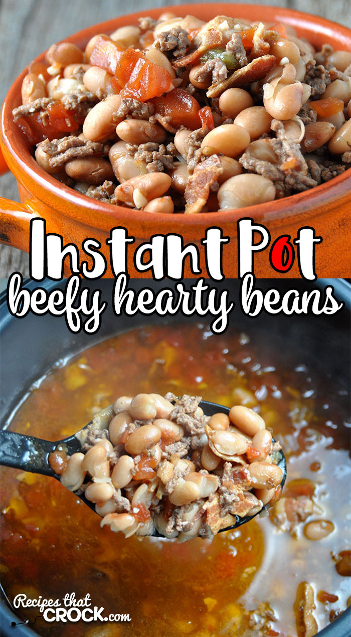 Are you looking for a delicious recipe that will fill you up and is simple? Then I have the recipe for you! This Instant Pot Beefy Hearty Beans recipe is exactly that! 