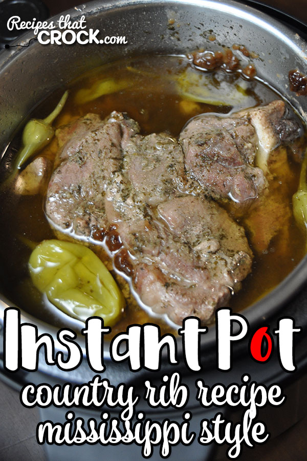 Are you looking for the amazing flavor and tender juiciness of our Crock Pot Mississippi Country Ribs, only a little faster? Then don't miss this Instant Pot Country Ribs {Mississippi Style} recipe!ย