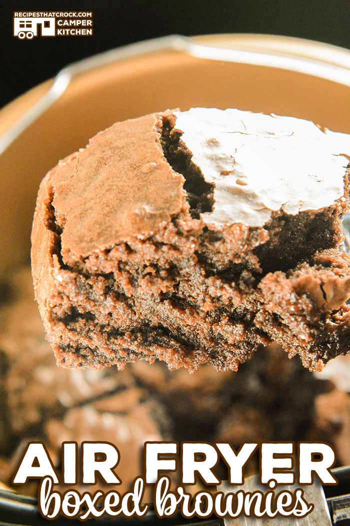 Are you wondering how to make box brownies in an air fryer? Let us show you how to make a boxed brownie mix in a traditional air fryer or ninja foodi using the air crisp feature. We love these Air Fryer Boxed Brownies