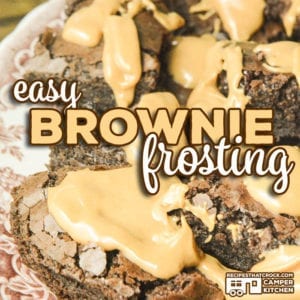 Are you looking for a simple way to dress up a boxed brownie mix? Our Easy Brownie Frosting Recipe is only 2 ingredients, doesn't require a mixer and will make any box brownie better! These boxed brownies look bakery bought!