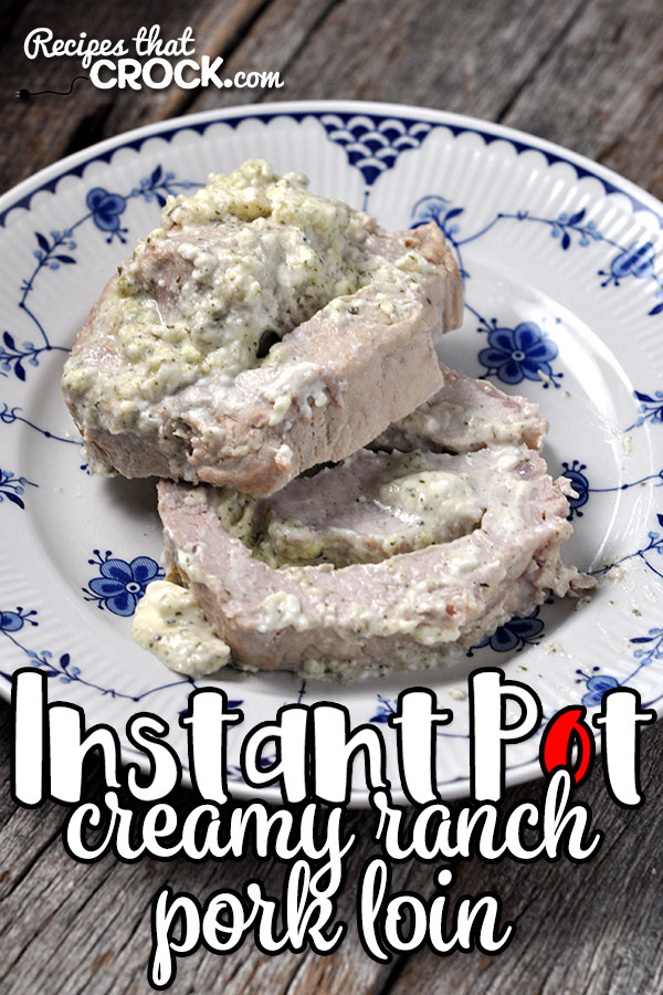 This Creamy Ranch Instant Pot Pork Loin recipe is so incredibly easy, flavorful and low carb! With it's short cooking time, it is perfect for dinner on a busy night!