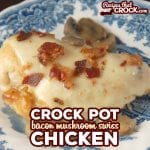 This Crock Pot Bacon Mushroom Swiss Chicken is an easy crock pot chicken recipe with a flavorful combination that you don't want to miss!