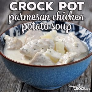This Crock Pot Parmesan Chicken Potato Soup recipe has a wonderfully delicious flavor and is simple enough for anyone to make!