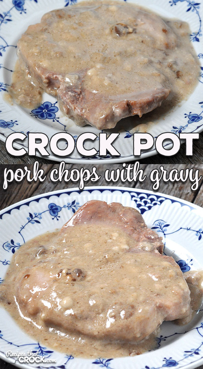 This Crock Pot Pork Chops with Gravy recipe has it all! It is quick and easy to make while still being flavorful and the perfect comfort food!
