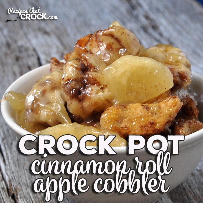 The apples and cinnamon are the perfect combination in this easy Crock Pot Cinnamon Roll Apple Cobbler! You'll want to make it year-round!
