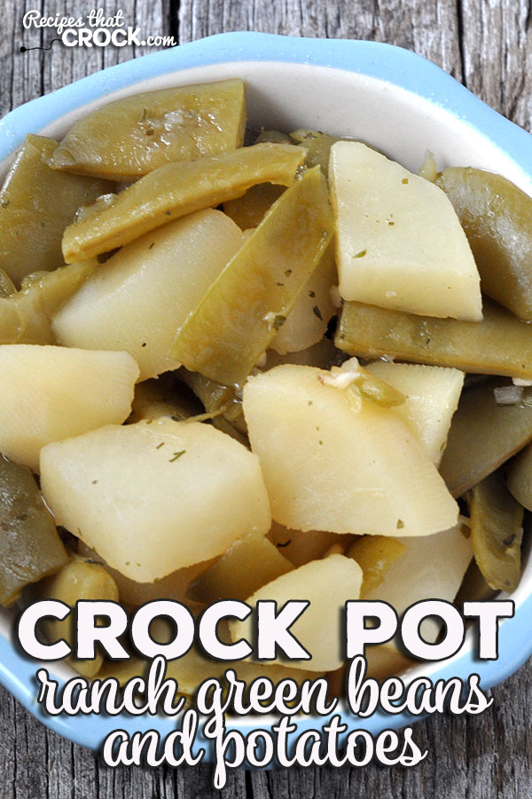 When you are looking for a little something different for a side dish, this Crock Pot Ranch Green Beans and Potatoes recipe is for you! Yum!