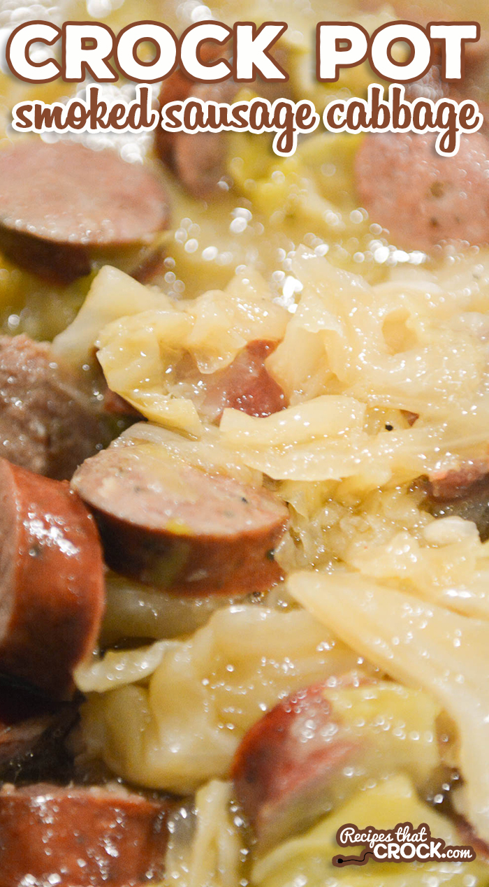 Our Crock Pot Smoked Sausage Cabbage is a great low carb main dish or side dish that is super easy to throw together.