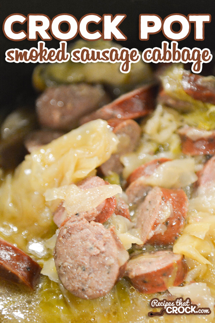Our Crock Pot Smoked Sausage Cabbage is a great low carb main dish or side dish that is super easy to throw together.