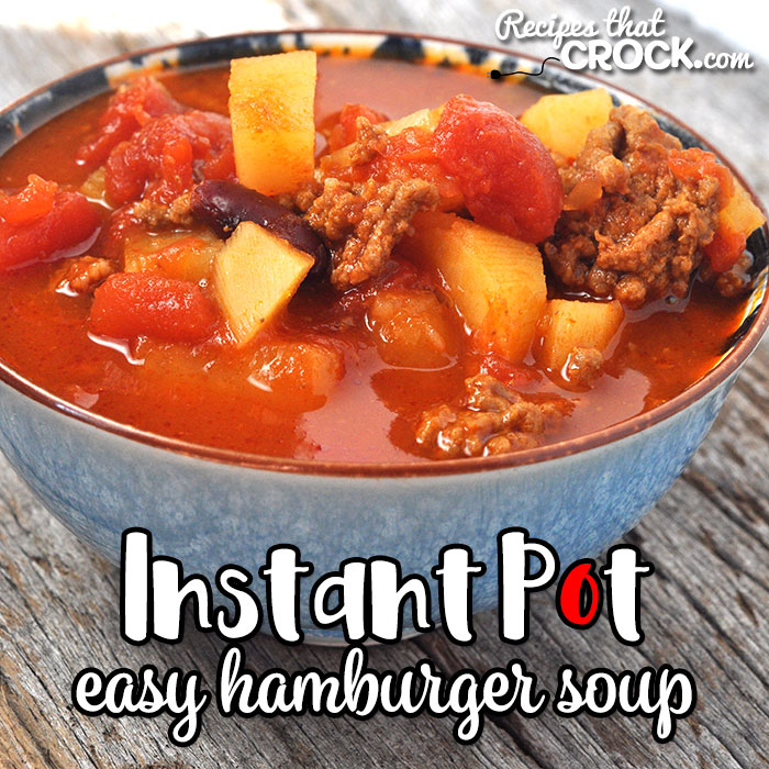 This Easy Instant Pot Hamburger Soup recipe gives you a wonderfully flavored, hearty soup in less than an hour that tastes like it has been cooking all day! 