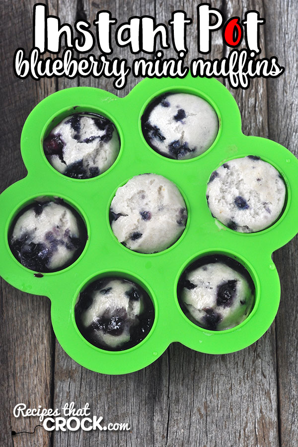 If you are looking for a super easy breakfast recipe you can make ahead of time or in the morning, then you don't want to miss these yummy Instant Pot Blueberry Mini Muffins!