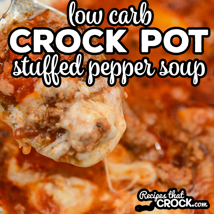 Our Low Carb Crock Pot Stuffed Pepper Soup is a low carb version of our very popular Crock Pot Stuffed Pepper Soup.